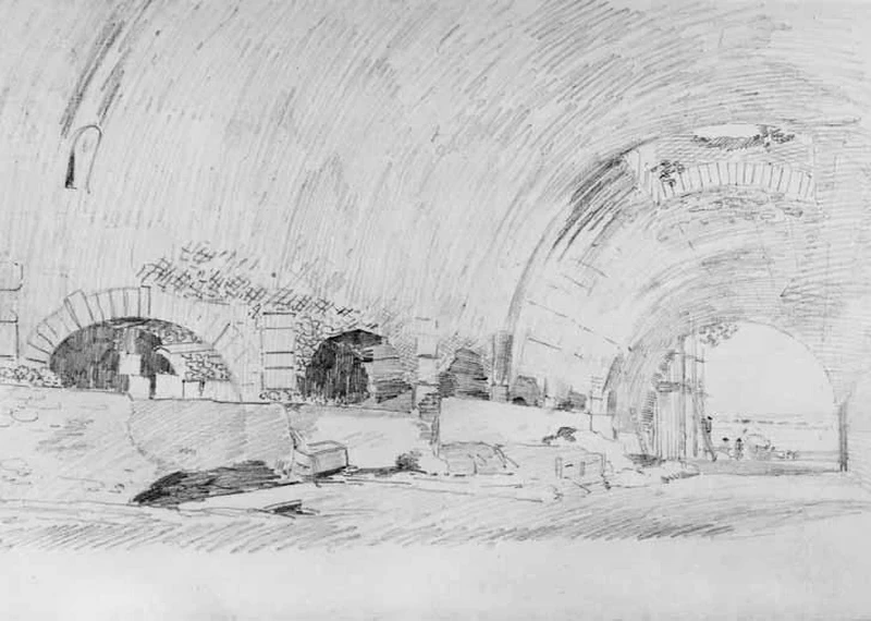 Luigi Basiletti-45-Rovine della villa di Mecenate presso Tivoli